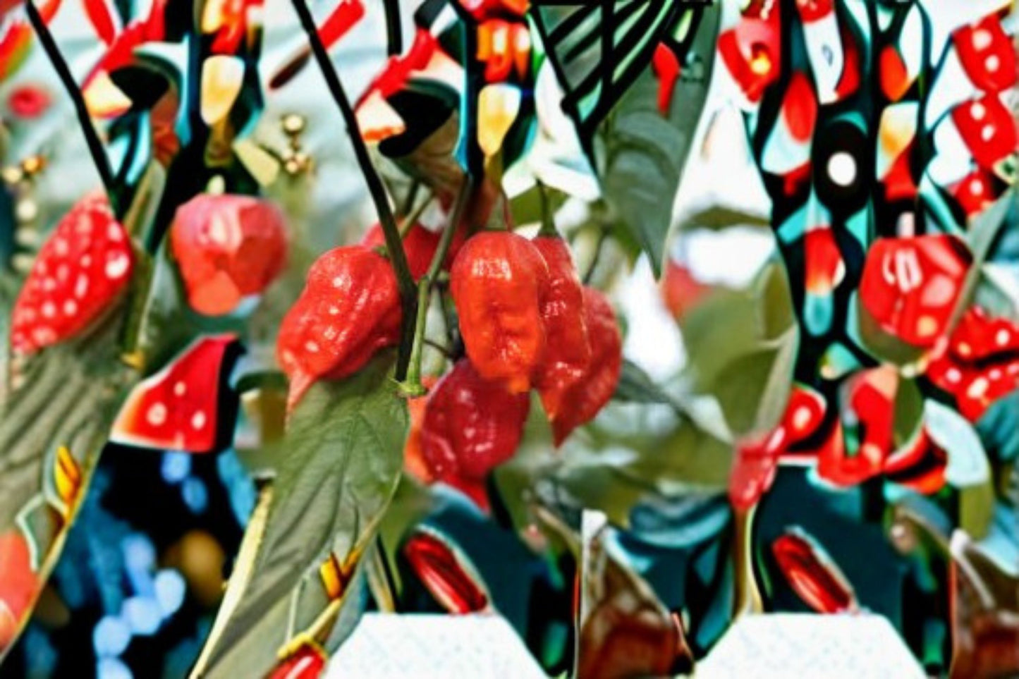 3 Apocalypse Scorpion Red Chili Live Plants – Super Hot Pepper – Capsicum chinense