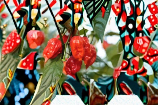 3 Apocalypse Scorpion Red Chili Live Plants – Super Hot Pepper – Capsicum chinense