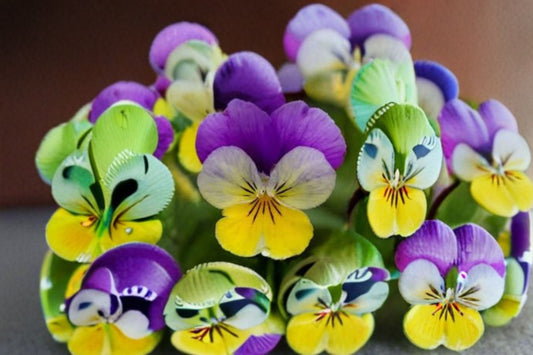 Johnny Jump Up Seeds Viola cornuta Purple Yellow Flower Seeds Pansy Garden Planting 100 Seeds