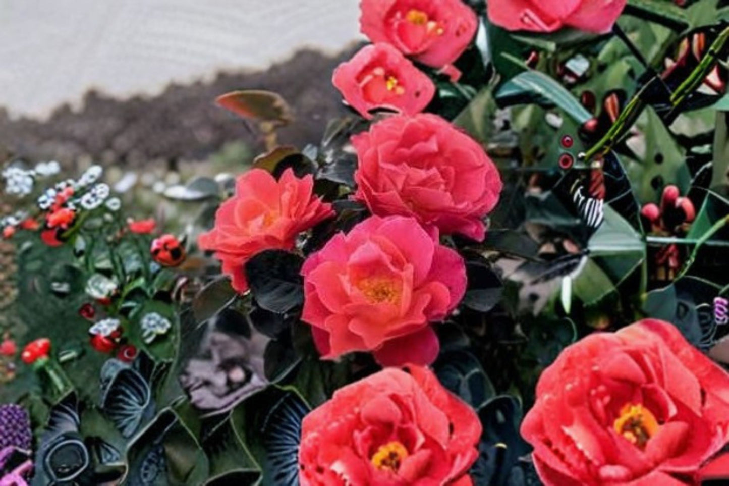 Coral Miracle Rose Bush Live Starter Plant – Hybrid Rose – Rosa spp.
