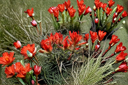 Southwestern Indian Paintbrush Seeds Castilleja integra Red Orange Wildflower Seeds Native Garden Planting 300 Seeds