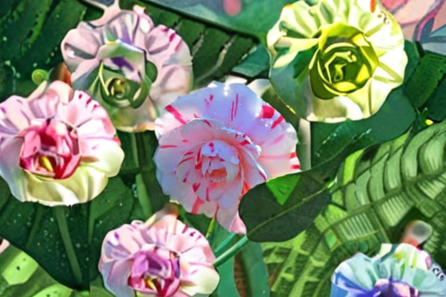 LA Peppermint Camellia Japonica Live Starter Plant – 4L Pot – Camellia japonica 'LA Peppermint'