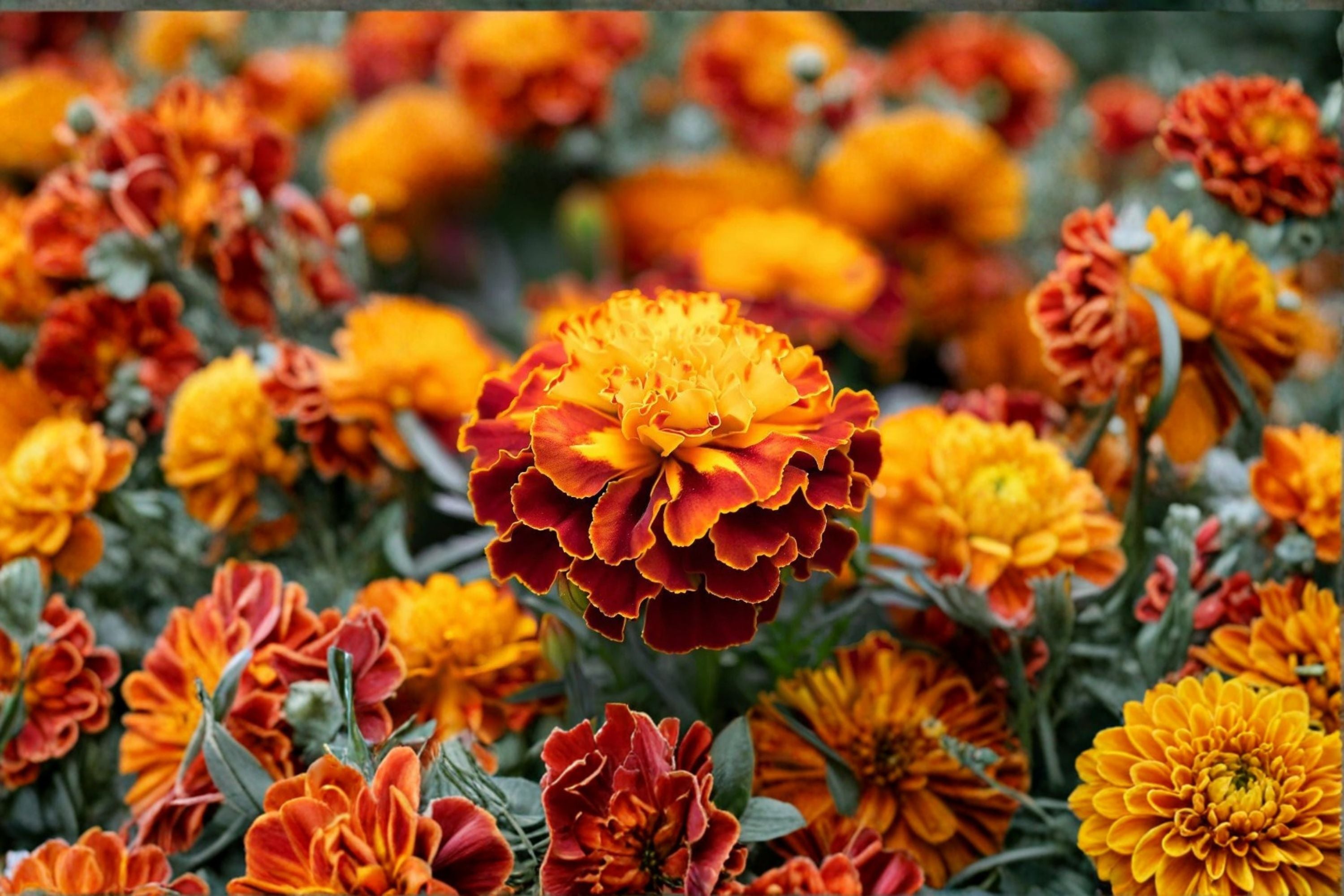 French Marigold Seeds Sparky Mix Tagetes Patula Colorful Annual Flower Compact Bedding Garden Plant Bright Blooms 100 Seeds