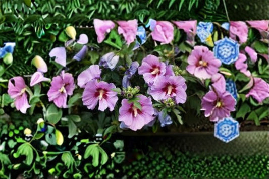 Rose of Sharon Seeds Hibiscus syriacus Pink Purple White Flower Seeds Shrub Althea Garden Planting 10 Seeds