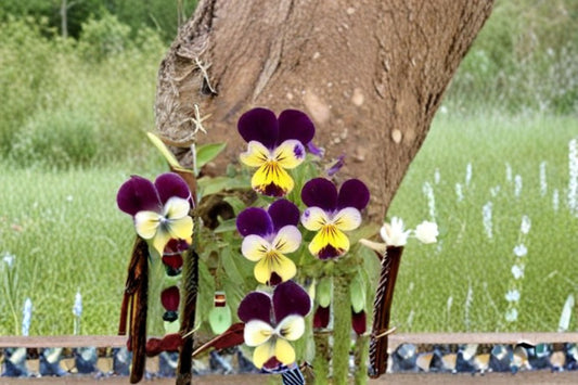 Johnny Jump Up Seeds Viola Tricolor Helen Mount Purple Yellow White Flower Annual Garden Border Plant 100 Seeds