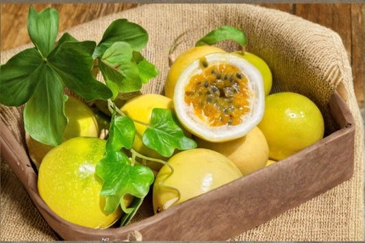 Yellow Passion Fruit Live Plant – 4–6" Tall – Well Rooted – No Pot – Passiflora edulis f. flavicarpa