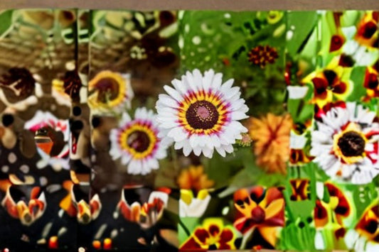 Painted Daisy Seeds Glebionis Carinata Tricolor Annual Flower Garden Border Meadow Plant Bright Bloom 100 Seeds