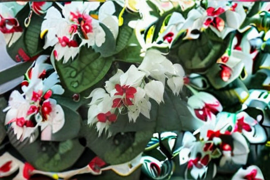 White Bleeding Heart Vine Live Plant in Pot – Clerodendrum thomsoniae White Form
