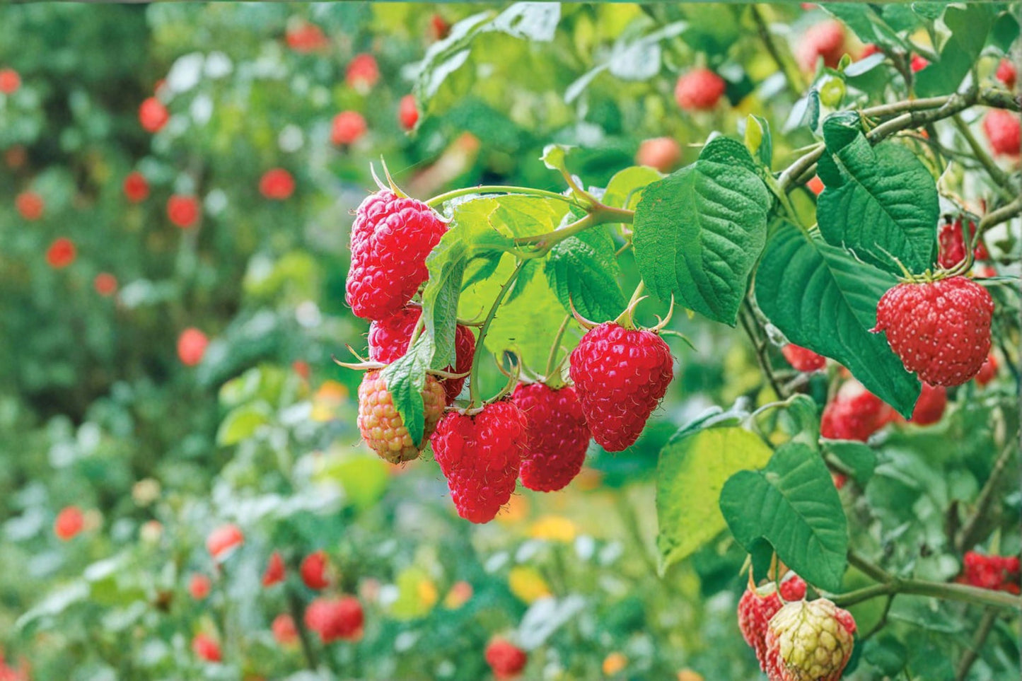 2 Caroline Red Raspberry Live Plants – 4–7" Tall – Rubus idaeus