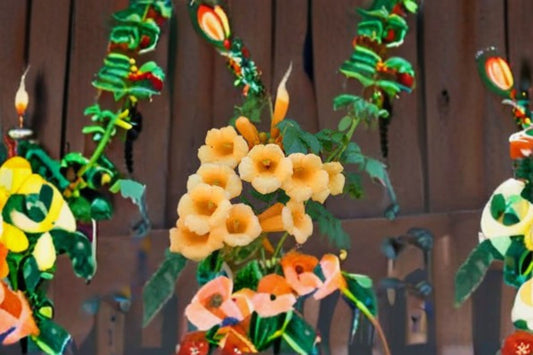 Yellow Trumpet Vine Seeds Campsis radicans Flava Climbing Flower Vine Seeds Garden Planting 20 Seeds