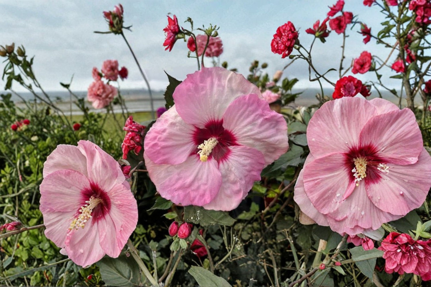 Spinderella Hardy Hibiscus Live Plant – 2.5" Pot – Pink & White Blooms – Hibiscus 'Spinderella'