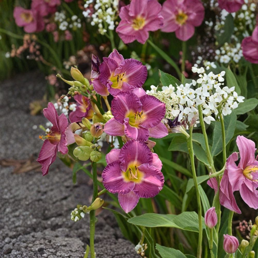 Daylily Entrapment – Hemerocallis Live Bare Root | Vibrant Purple & Yellow Blooms | Perennial Garden Flower | Easy to Grow | Ready to Plant