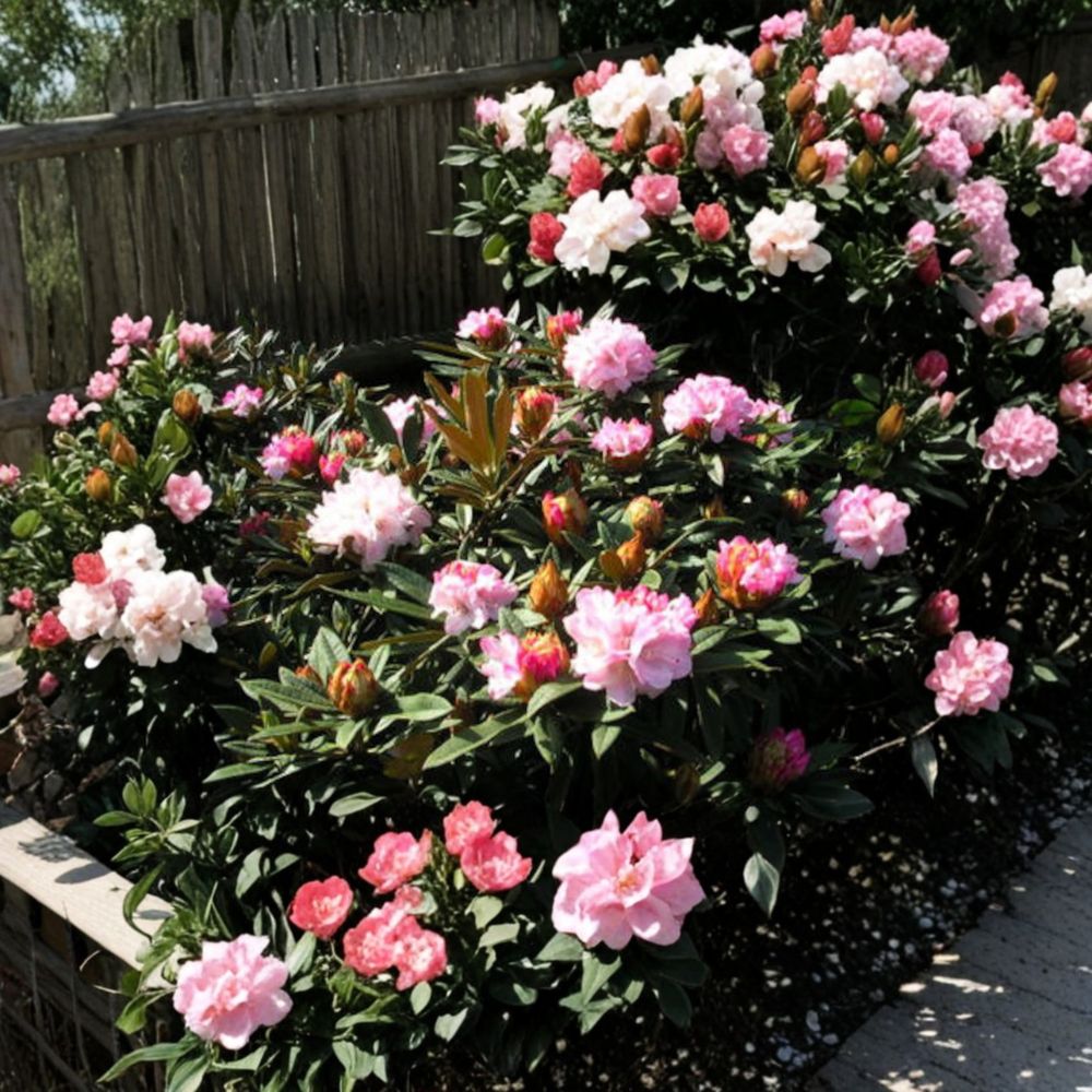 Rhododendron ‘Yaku Sunrise’ – Evergreen Rhododendron | Pink & White Midseason Blooms | #2 Container Plant | Cold Hardy Dwarf Shrub