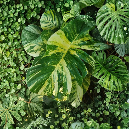 Golden Queen Hawaiian Pothos – Epipremnum pinnatum Live Wet Stick Cutting | 2 Nodes | Rare Giant Variegated Fenestrated Vine | Easy to Propagate