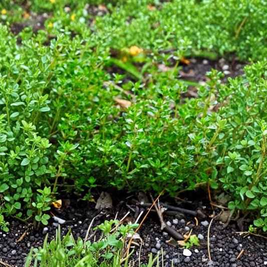 English Thyme – Thymus vulgaris Live Herb Plants | Set of 2 | 3–6 Inches Tall | Bare Root with Soil Ball | Culinary Herb