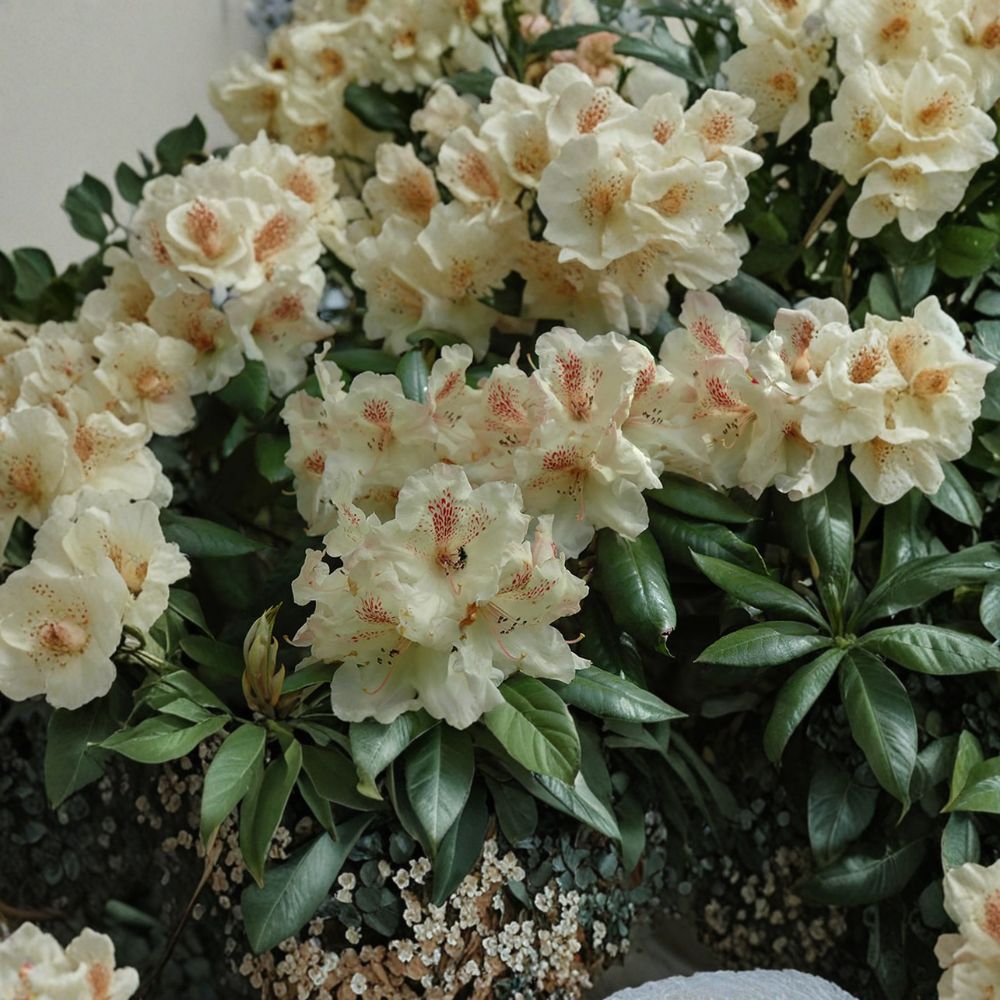 Rhododendron ‘Mrs. Betty Robinson’ Live Evergreen Shrub | Yellow & Red Blooming Rhododendron | Hardy Landscape Plant | #2 Container Grown