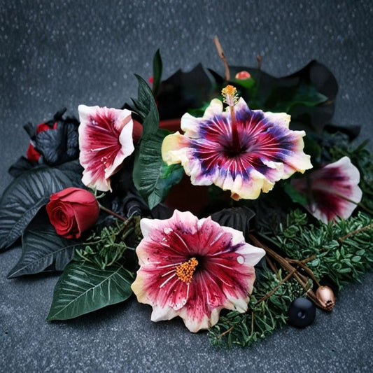 Madagascar Hibiscus – Hibiscus moscheutos Live Starter Plant | 3–5 Inches With Roots | Hardy Perennial Mallow | Large Vibrant Flowers | Outdoor Garden Plant | US Shipping