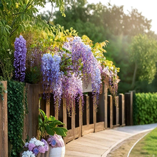 Live Wisteria Plant – Wisteria sinensis | 12 Inch Tall | 4 Inch Pot | Blue-Violet Flowering Vine | Climbing Garden Plant | Pergola & Trellis Plant