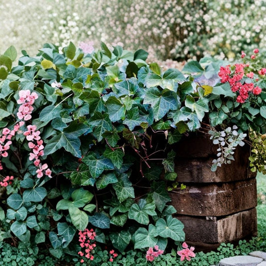 English Ivy – 25 Live Rooted Cuttings | 6–8 Inches Long | Evergreen Ground Cover | Climbing Vine | Hanging Basket Plant