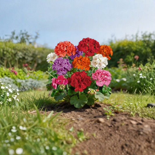 Geranium Flower Seeds – Pelargonium Mix | 100 Seeds Included | Colorful Patio & Container Flowers | Easy to Grow Garden Seeds