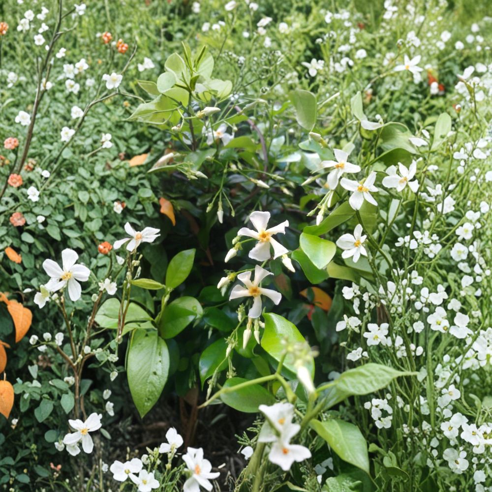 Asian Star Jasmine Live Plants – Trachelospermum asiaticum | Lot of 6 Vines | Fragrant Climbing Ground Cover | Evergreen Garden Plant