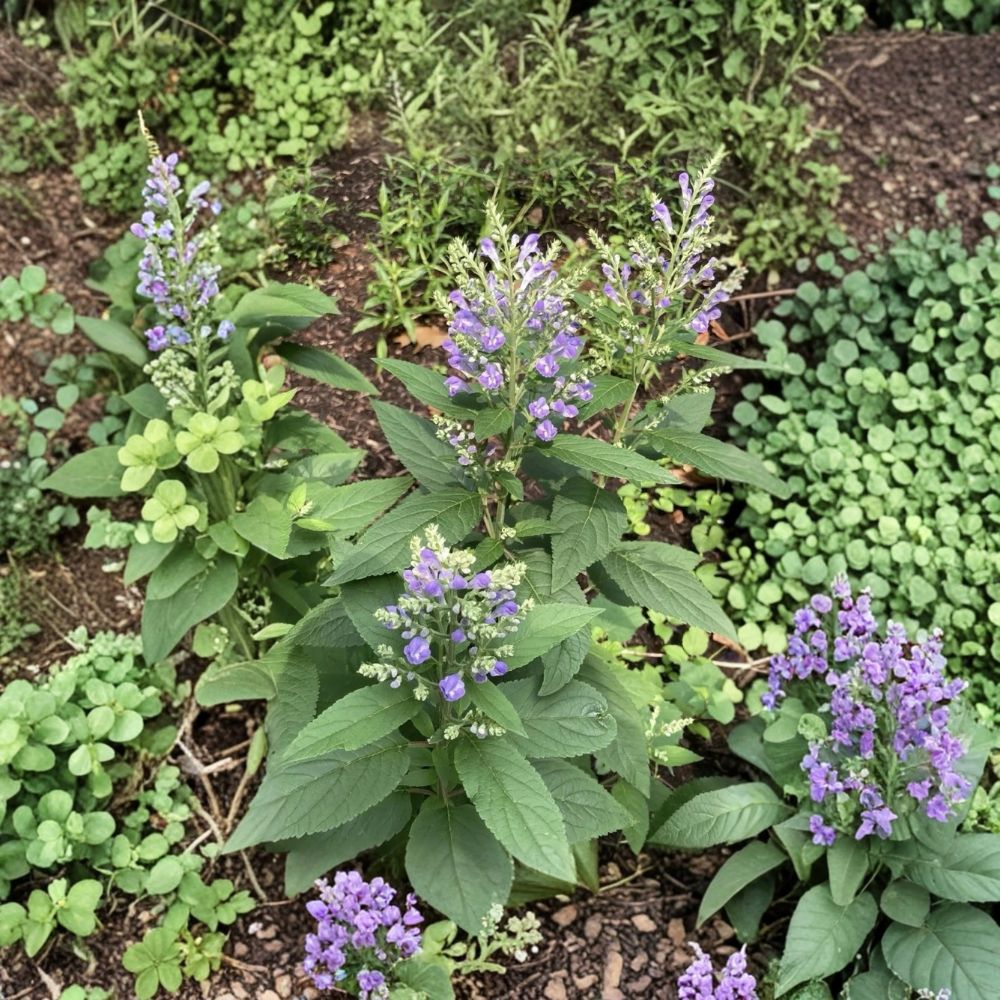 Hoary Skullcap – Scutellaria incana Live Plant | 1–2 Feet Tall | Bare Root Native Perennial | Pollinator Friendly Wildflower