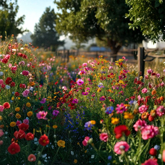 Wildflower Seed Mix – 1000 Seeds | Hummingbird & Butterfly Pollinator Garden | Annual & Perennial Flower Blend