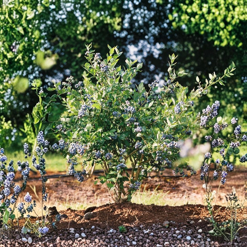 Mini Blues Blueberry Bush | Vaccinium corymbosum Live Plant | Includes Grow Bag | Edible Berry Shrub | Patio & Garden Friendly | Easy to Grow