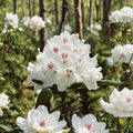 Rhododendron ‘Jolly Jim’ – Compact Evergreen Rhododendron | White Spring Blooms | #3 Container Size