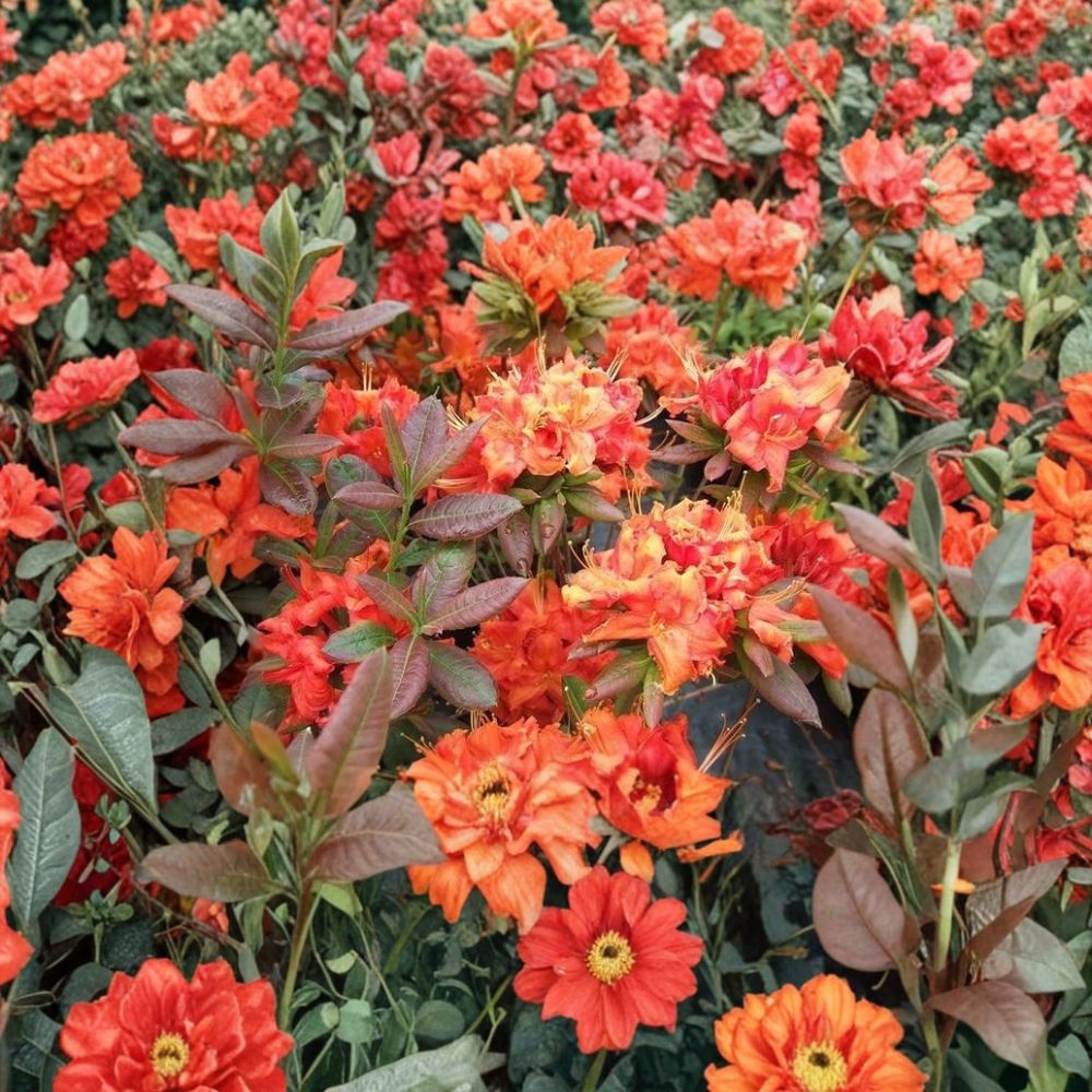 Fireball Deciduous Azalea – Live Starter Plant | Exbury Hybrid | Fiery Orange-Red Flowering Shrub | Hardy Landscape Azalea