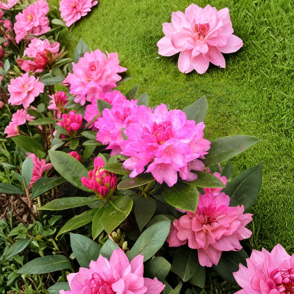 Rhododendron ‘Queen Alice’ Live Evergreen Shrub | Bright Pink Blooming Rhododendron | Cold Hardy Landscape Plant | #1 Container Grown