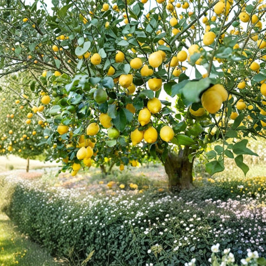 Meyer Lemon Tree – Citrus × meyeri Live Rooted Tree | 8–12 Inch Starter | Fragrant Citrus | Patio & Container Friendly
