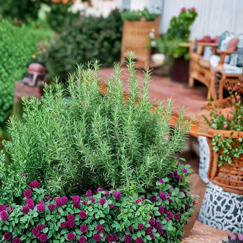 Upright Rosemary – Salvia rosmarinus Live Plant | Fully Rooted in 1 Gallon Nursery Pot | Edible Evergreen Herb | Fragrant & Easy to Grow