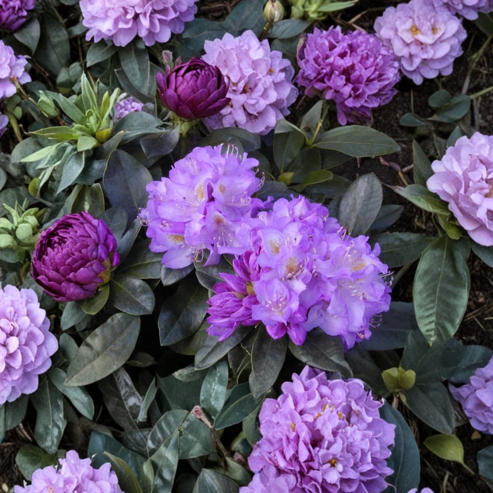 Rhododendron ‘Minnetonka’ Live Evergreen Shrub | Purple White & Gold Blooming Rhododendron | Extremely Cold Hardy Plant | Field Grown 12–15 Inches Wide