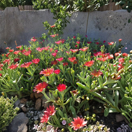 Ruby Ice Plant – Cooper's Hardy Ice Plant (Delosperma cooperi) 10 Fresh 6-Inch Cuttings | Flowering Ground Cover Succulent | Sun Loving & Easy to Grow