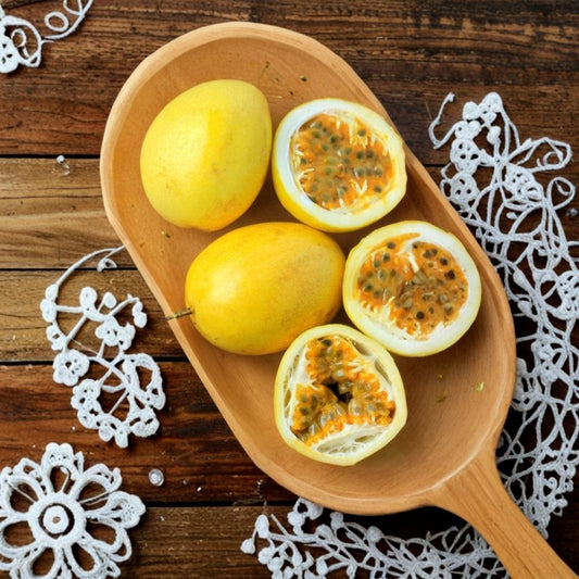 Yellow Passionfruit Plant – Live Starter Vine | 4–7 Inches Tall | Passion Fruit Plant | Tropical Fruit Vine | Edible Fruit Garden | Full Sun | Container Friendly