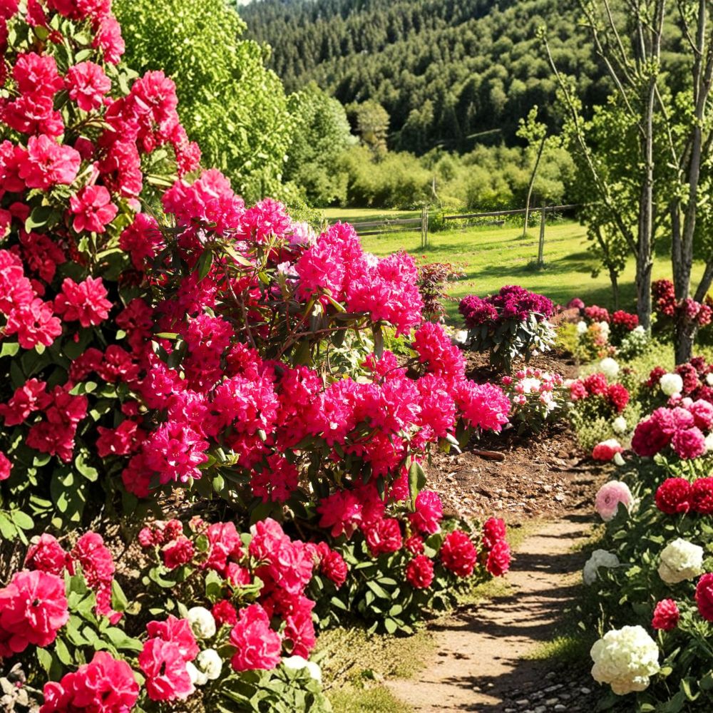 Rhododendron ‘Nova Zembla’ Live Evergreen Shrub | Red Blooming Rhododendron | Extremely Cold Hardy Landscape Plant | #6 Container Grown