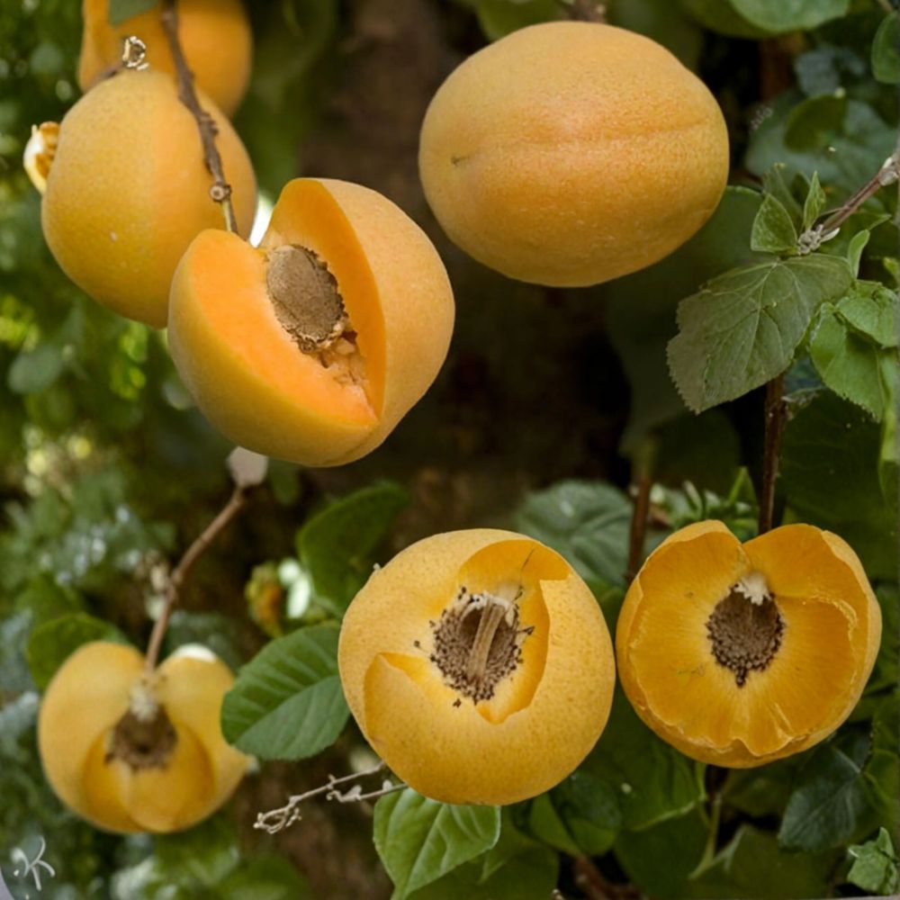 Brittany Gold Apricot Tree – Prunus armeniaca Live Bare Root Tree | 3 Feet Tall | Sweet Long-Season Apricot | Self-Fruitful Fruit Tree