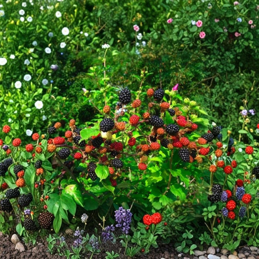 2 Chester Blackberry Live Plants – Rubus Thornless Blackberry | 4–6 Inch Starter Plants | Edible Fruit Bush | No Pot | Backyard Berry Garden | Trellis Friendly