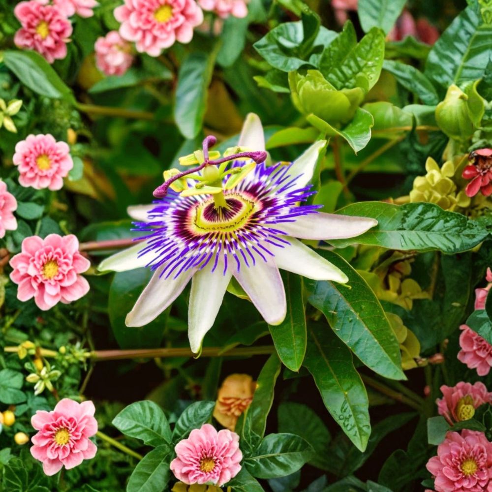 Blue Passion Flower Vine – Live Starter Plant | 3–6 Inches Tall | Passiflora caerulea | Tropical Climbing Vine | Bare Root