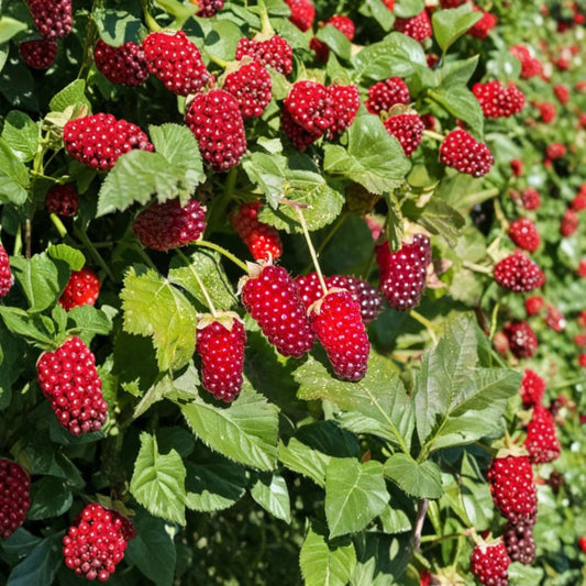Rubus x ‘Loganberry’ Live Berry Plant | Thornless Loganberry Vine | Hybrid Raspberry Blackberry | #1 Container Grown | 6–12 Inches Tall