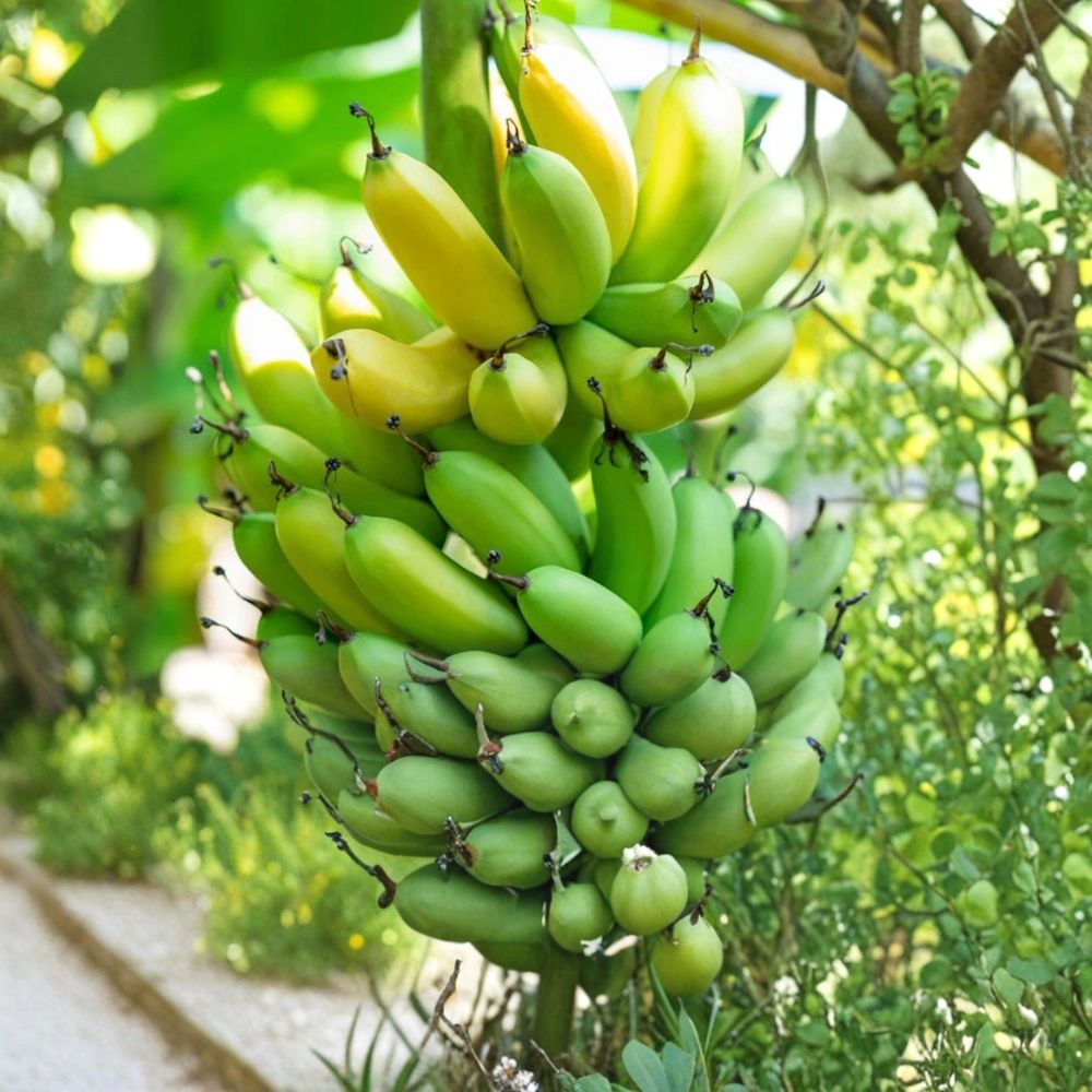 Gran Nain Banana Tree Live Starter Plug | 3–6 Inches Tall | Bare Root Banana Plant | Tropical Fruit Tree | Fast Growing | Easy to Grow