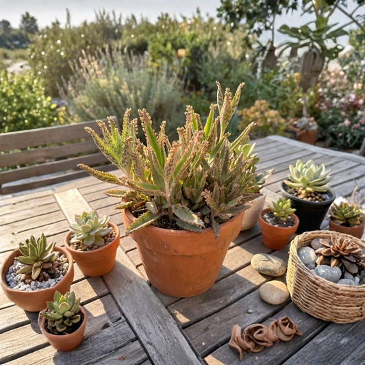 6 Mother of Thousands Live Succulent Plants | Kalanchoe daigremontiana | 3–6 Inch Bare Root Plants | Easy Care Propagation Succulent