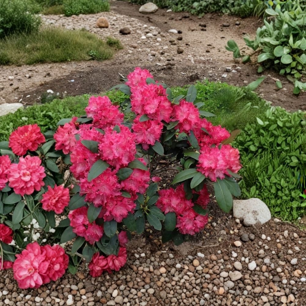 Holden Red Rhododendron – Rhododendron 'Holden' Live Starter Plant | Approx. L7 Size | Bare Root Starter | Evergreen Flowering Shrub | Shade Garden Favorite