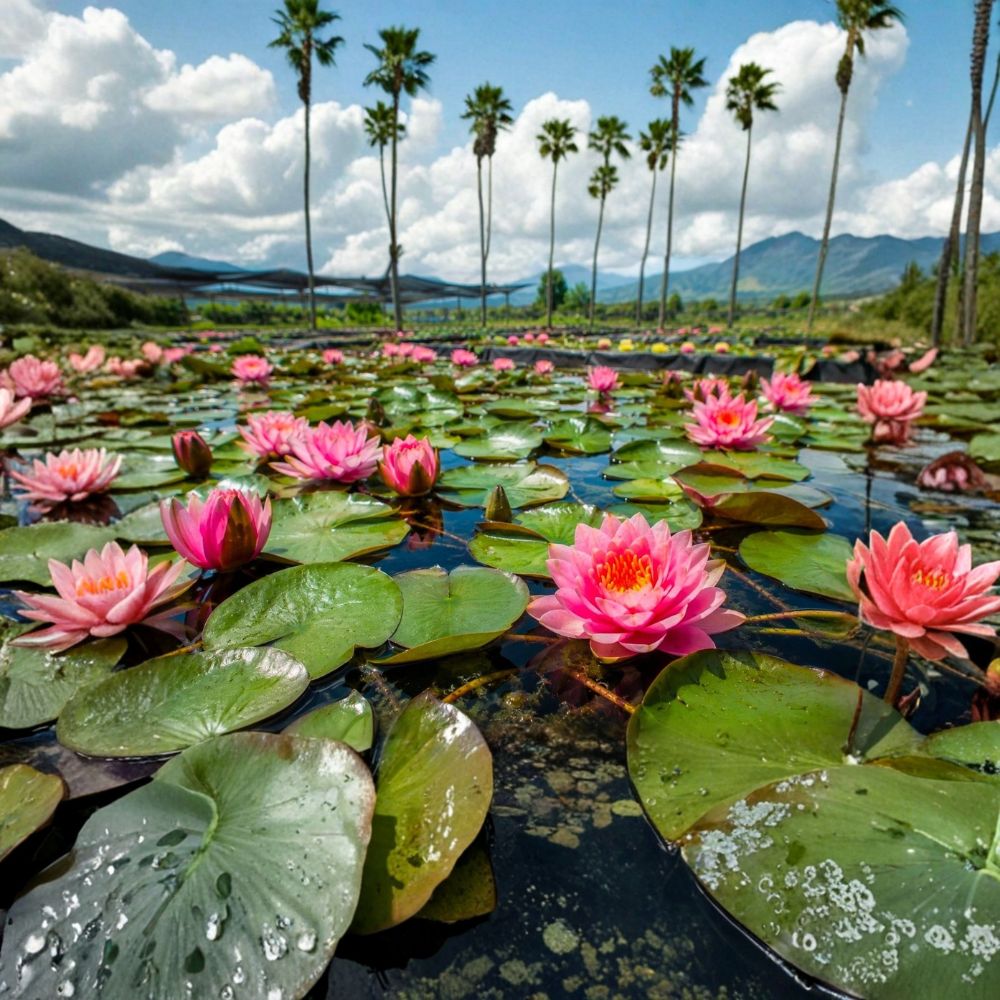 Pink Cold Hardy Water Lily – Live Bare Root Pond Plant | Hardy Aquatic Perennial | Pink Blooms | Many Lily Pads | Easy to Grow