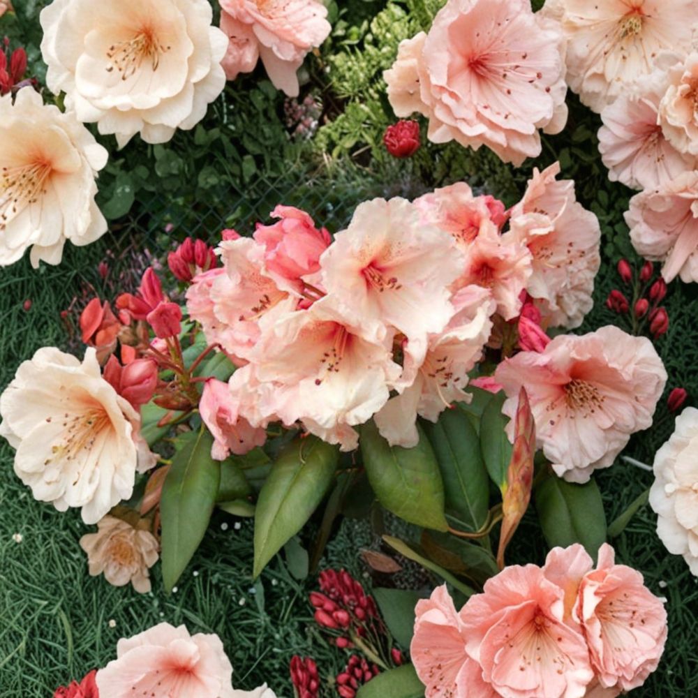 Virginia Richards Rhododendron – Live Evergreen Shrub | #3 Size Plant | Hardy to 0°F | Peachy Pink Spring Blooms | Compact Landscape Rhododendron