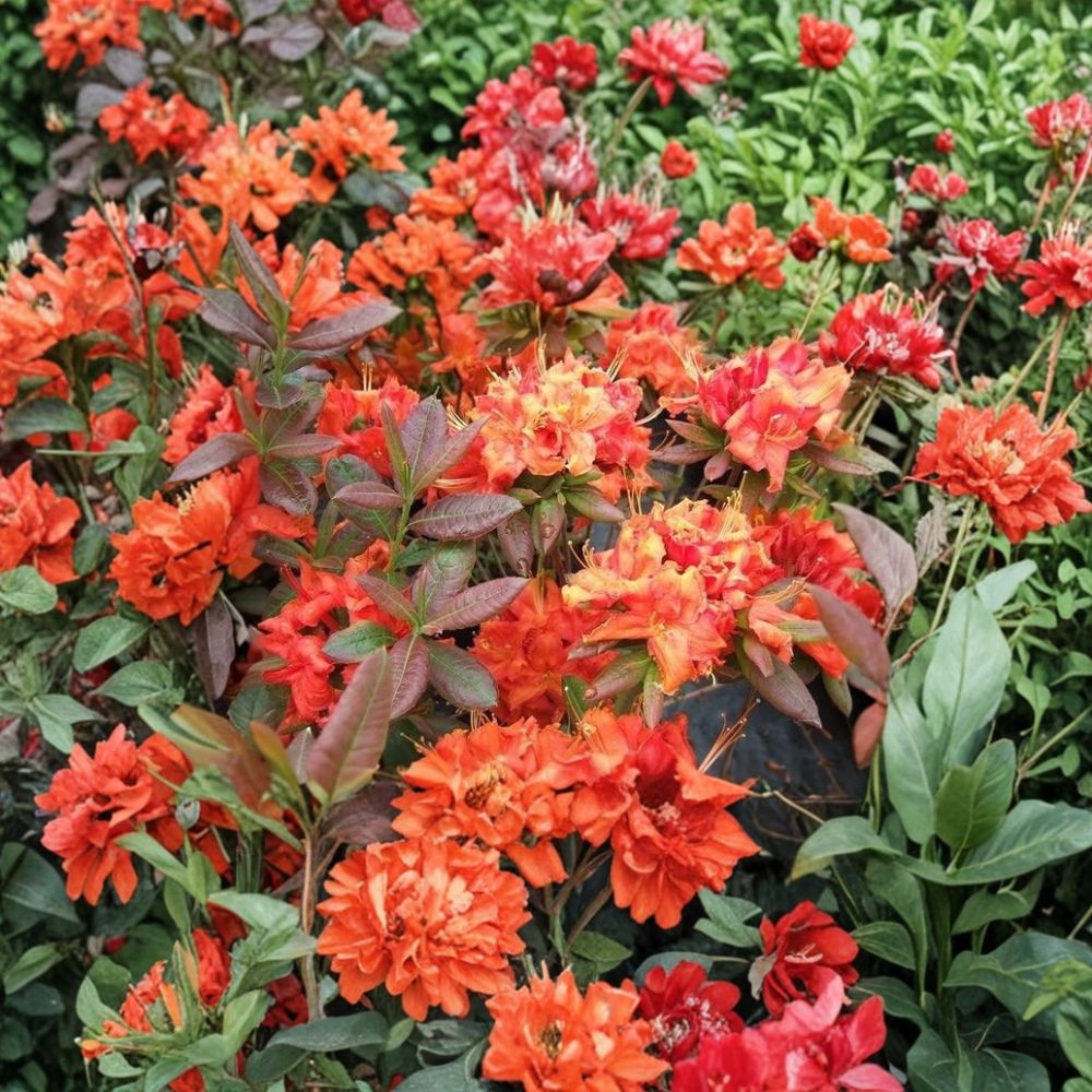 Fireball Deciduous Azalea – Exbury Hybrid Live Starter Plant (L7) | 1 Live Plant | Orange-Red Flowering Shrub | Fragrant Blooms | Easy to Grow