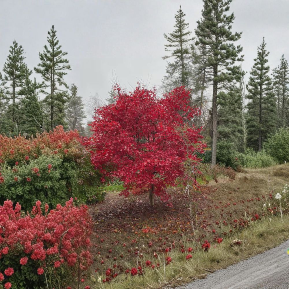Acer palmatum ‘Emperor 1’ Live Japanese Maple | Red Emperor Ornamental Tree | Glossy Red Foliage | #1 Container Grown