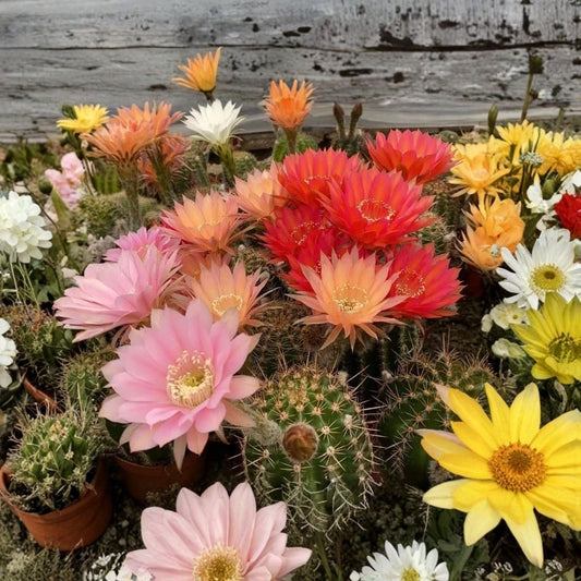 Live Hybrid Echinopsis Cactus Plant | Colorful Flowering Succulent | Easy Care Cactus | Indoor & Outdoor Cactus | Trumpet Flower Cactus