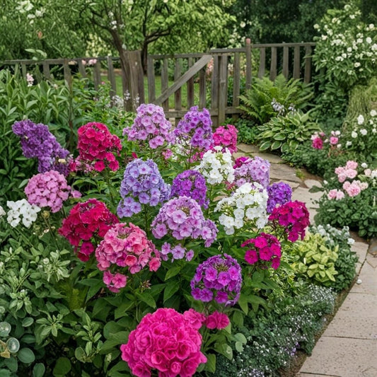 Live Upright Phlox Plant Mixed Colors | Perennial Starter Plant | 4 Inch | Ships Without Pot | Fragrant Flowering Garden Plant
